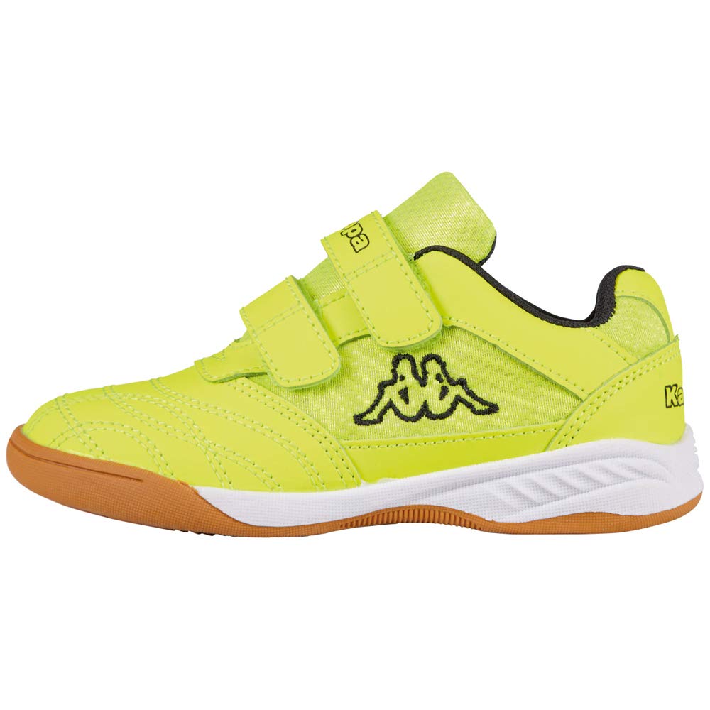 Kappa Kickoff K Unisex Kids, Scarpe per jogging su strada Unisex - Bambini e ragazzi, Yellow Black, 29 EU