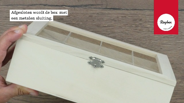 Bamboe houten theedoos/theekist met 6 vakken 21 x 22 x 9,5 cm