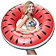 Schwimmring Melone 120 cm In Melonenform Oder Schwimmring Erwachsene. Aufblasbares Und Robustes Design, Bietet Spaß Für Erwachsene Am Strand Oder Im Pool.