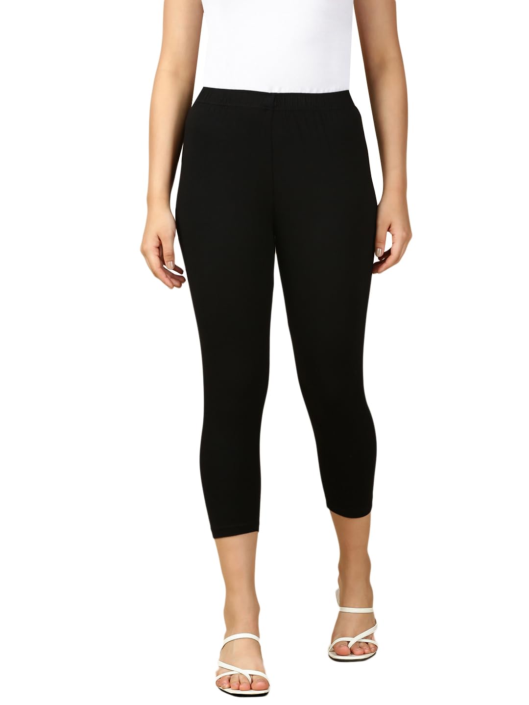 by Lux Cozi Premium Stretchable Cotton Capri Legging for Women | Suitable for Formal wear & Casual wear | Durable for Travel, Yoga, & Workout-image-42