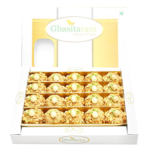 Ghasitaram Gifts Indian Sweets - Sweets- Roasted Kaju Laddoo (400 GMS)