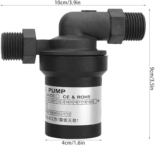 Miniatura 7 de Bomba de agua solar, bomba de agua solar de alta temperatura sin escobillas de 24 V CC, bomba de agua eléctrica portátil para calentador de agua,