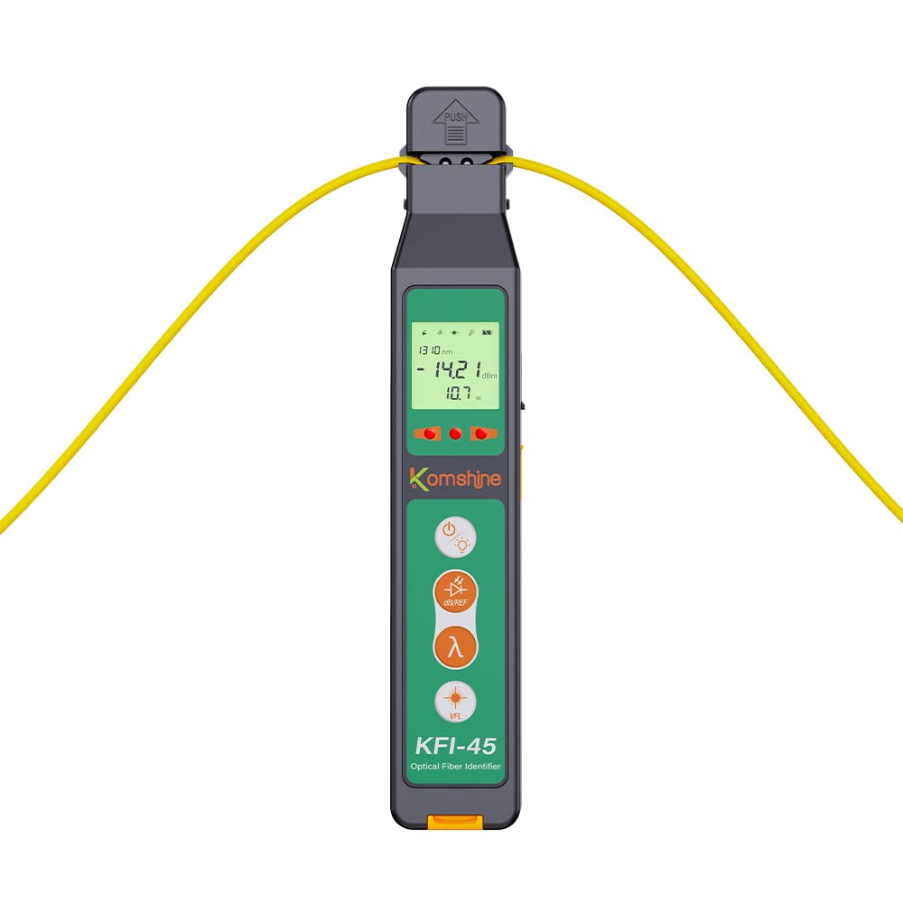 Komshine KFI-45 con 10 MW VFL fibra ottica Trafic Identificatore + funzione misuratore di potenza + luce LED tutto in uno identificatore