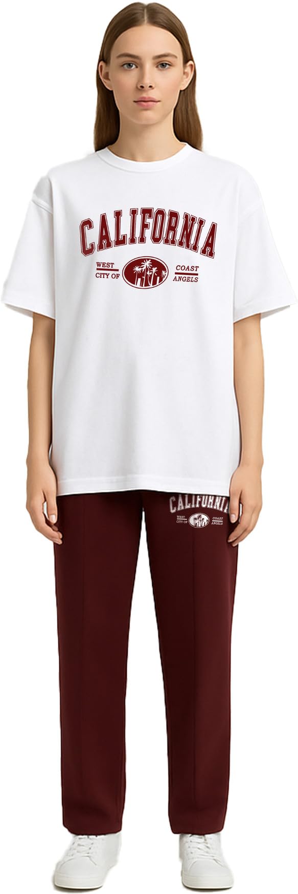 california west coast graphic t-shirt and sweatpants set
