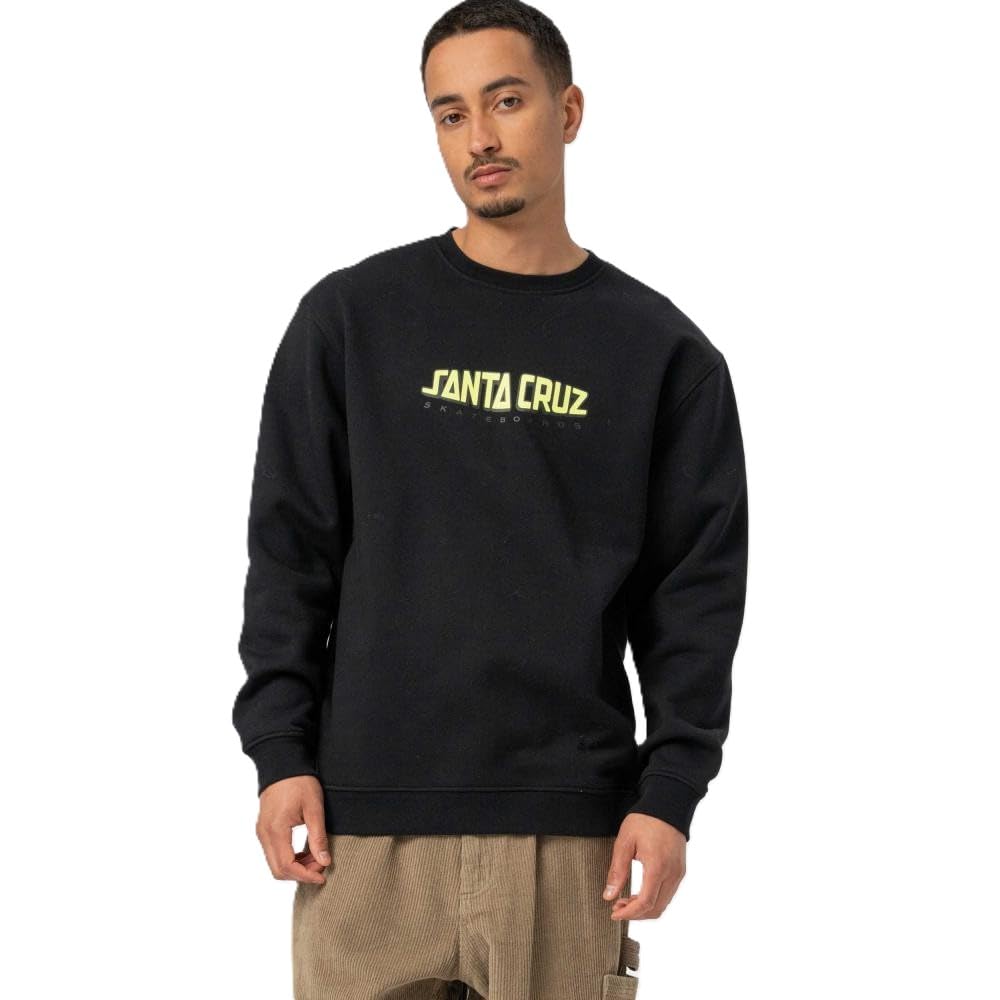 Pull Santa Cruz Malba Crash Dot sweat-shirt noir manches longues backprint crew
