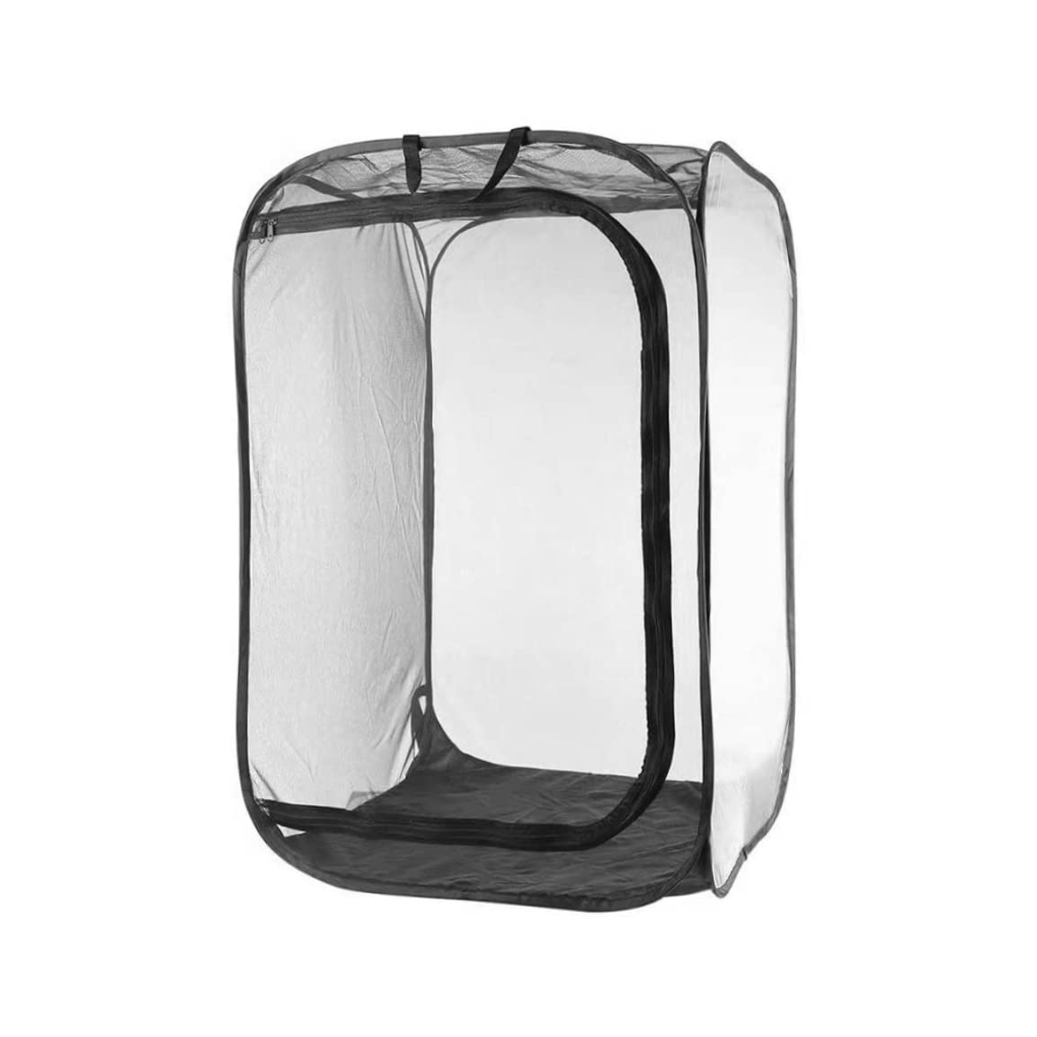 Habitat farfalla 15.8x15.8x23.6 pollici Net in gabbia di insetti trasparente con cerniera e maniglia HABAT FARFFIA ILRAR PORTATY ILR per allevare gli insetti, stile2