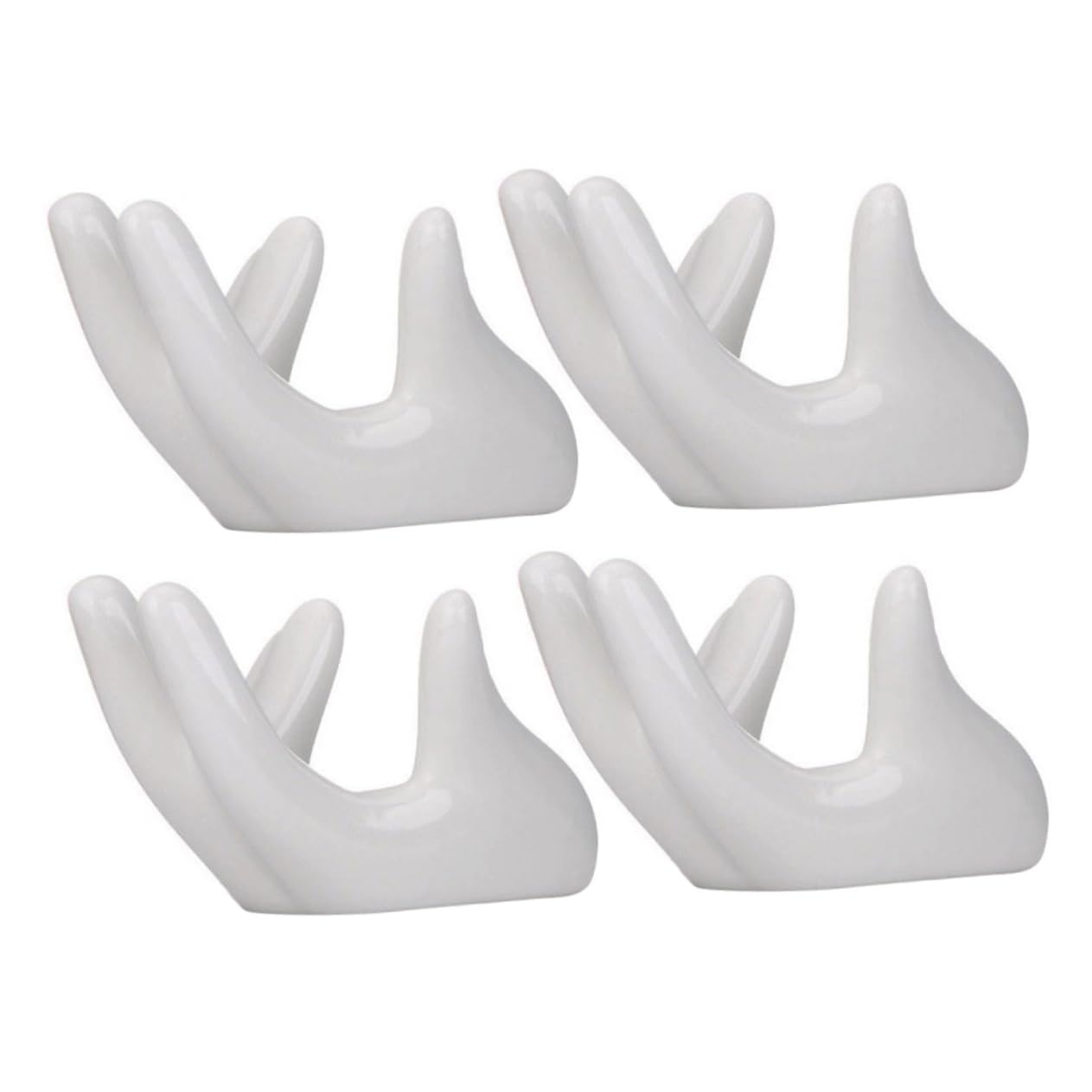 4pcs Ocarina Stand Ceramic Ocarina Base Portable Ocarina Holder Hand-shaped Ocarina Holder Instrument Holder Musical Instrument Part Instrument Accessory Musical Instrument Stand