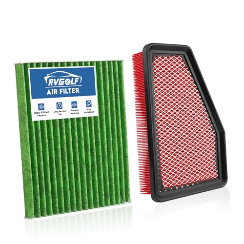 Image of Engine+Cabin Air Filter Fit for Jeep Cherokee 2019-2023 L4 2.4L /3.2L | Not Fit Grand Cherokee, CF12307, 68245310AA, 99% Filtration Efficiency, Easy Install, Odor control, Great Value, Right Size