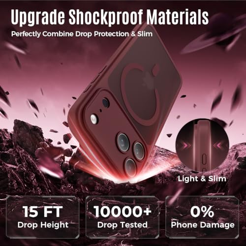 Image of Symcele Designed for iPhone 17 Pro Case, Burgundy