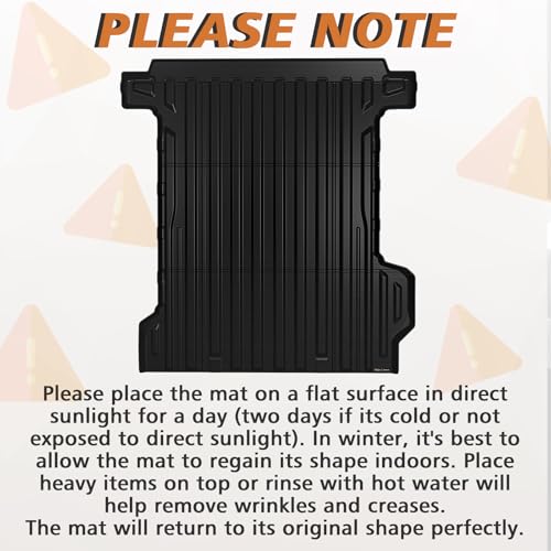 Image of TripleAliners Truck Mat Compatible with 2024-2026 Chevrolet Silverado EV RST /GMC Sierra EV Denali 5.9FT Accessories, Truck Bed Mat Heavy Duty Custom Fit All Weather Protection TPE Pickup Liner