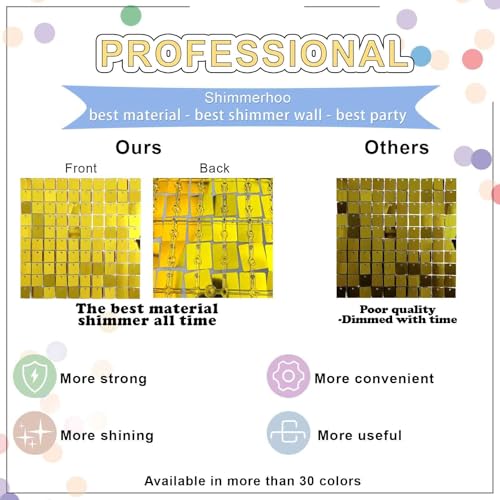 Image of Shimmer Wall Backdrop - 24pcs Decorations Panel | Wedding, Birthday, Anniversary, Engagement & Bridal Shower Party Decor Panel (Silver)