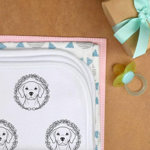 Azeeda 'Dog Wreath' Baby Burp/Wash Cloth (BC00029230)3