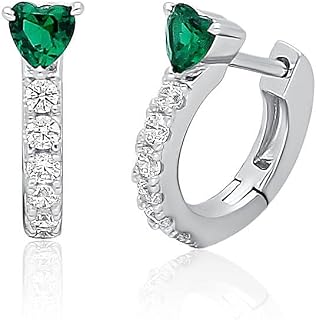 Pendientes para mujer de GioiaPura. Joya de plata 925 con circonitas de color blanco y verde. Cierre: a presión. Símbolo: corazón. La referencia es ins058or141rhve, Metal Plata Circón