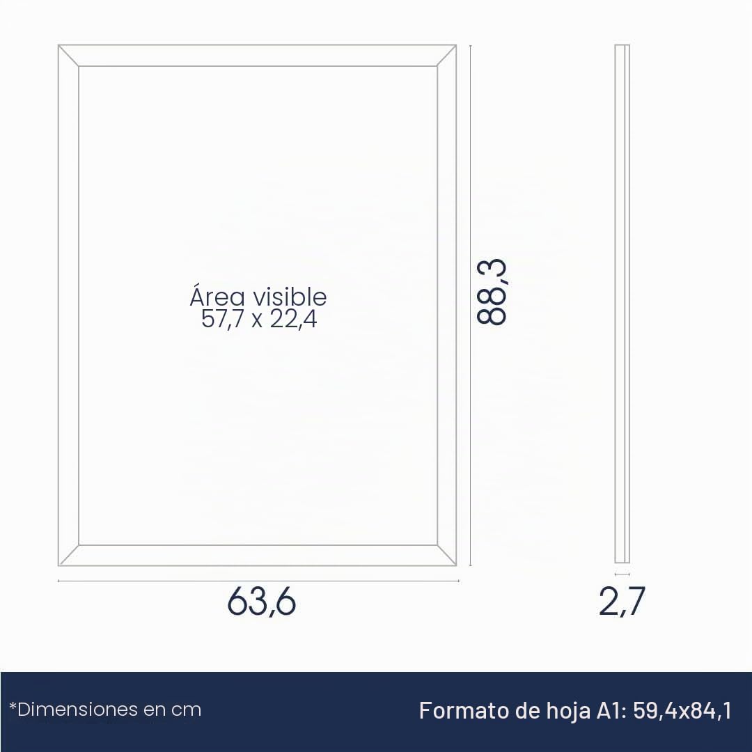 Danieli Store - Marco a Presión LED Retroiluminado para Pósters. Pantalla LED Publicitaria de Aluminio, Ideal para Escaparates, Tiendas, Agencia Inmobiliaria. Letrero Luminoso LED. (59,4 x 84,1)