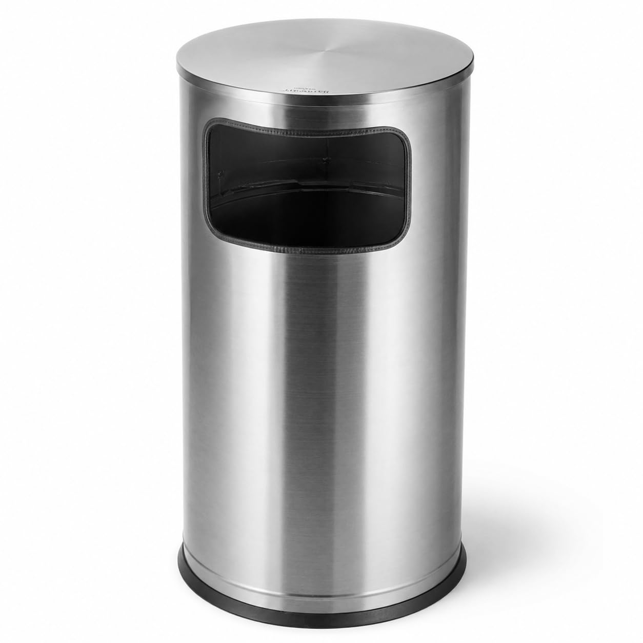 Stainless Steel Round Trash Can by Glownary – 35 Gallon, 35.0 gallons, Resin, Beige, Model Glownary-11gal-ss