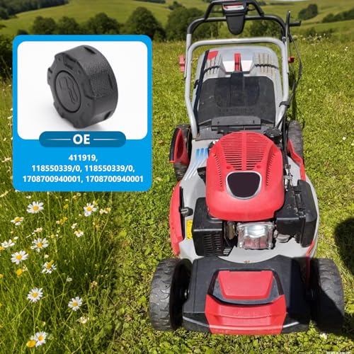 LPZMPZ Tankdeckel für Rasenmäher kompatibel mit Al-Ko PRO 140 /QSS OHV, PRO 160 /QSS OHV, Stiga, Loncin Motoren, Tankverschluss Rasenmäher 411919, Durchmesser 45mm, 1708700940001