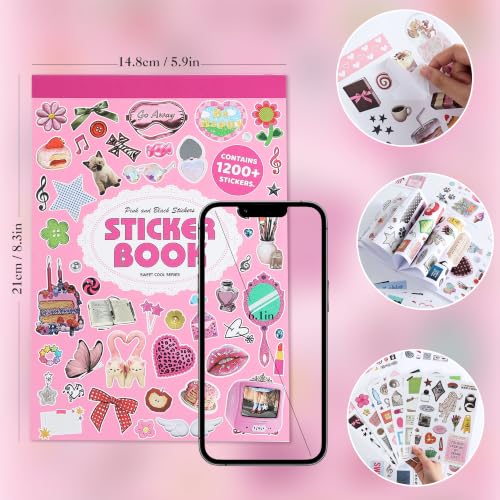 Image of Washi Stickers Set Vintage Aesthetic Sticker Book for Journaling, DIY Decorative Paper Sticker Decals for Bullet Journal Art Scrapbooking Diary Card Craft Gift Album (Aesthetic Style 4)