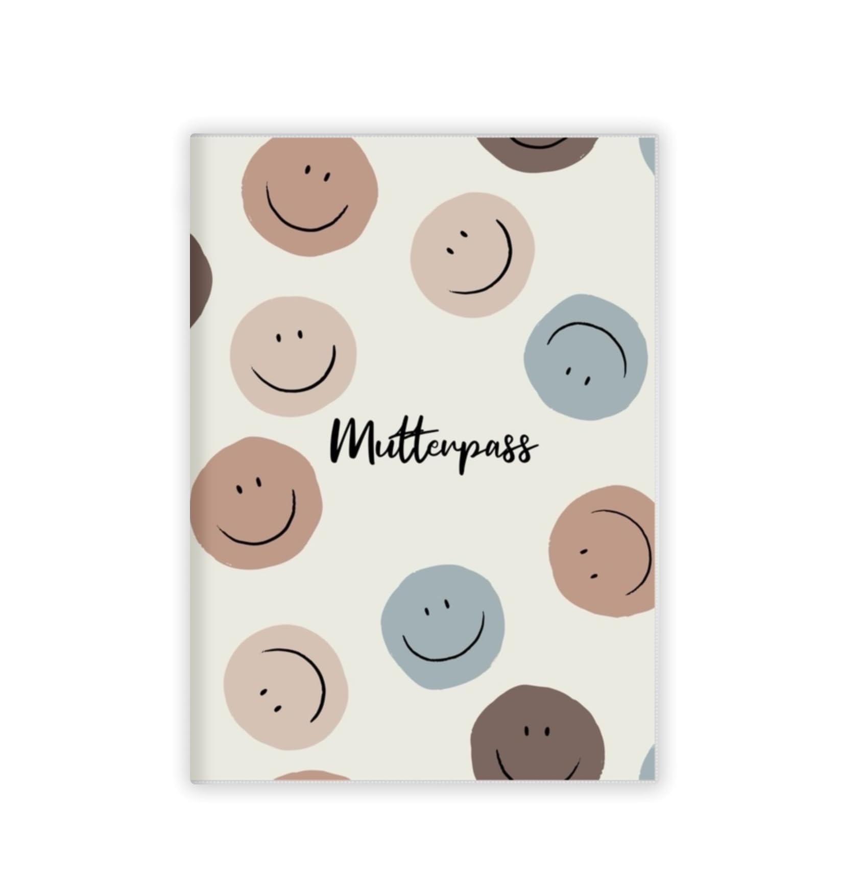 Mutterpasshülle | Schutzhülle für den deutschen Mutterpass | Geschenkidee zur Schwangerschaft (Smiley 2, ohne Personalisierung)