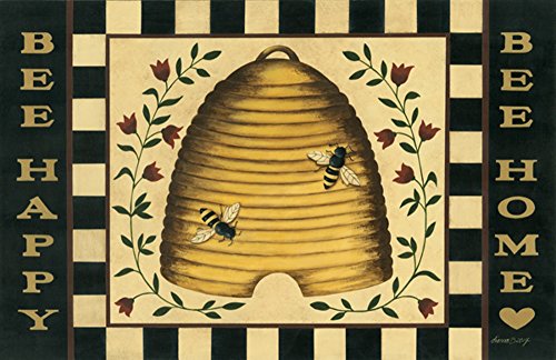 Bee Happy Bee Home Floor Mat