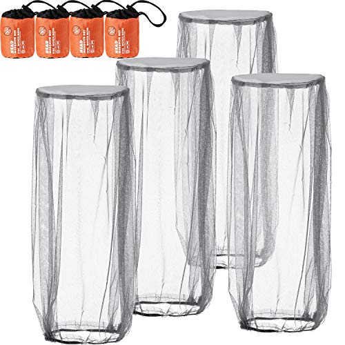 4 Pack Head Net Face Netting Neck Cover Netting Mesh Net for Outdoor