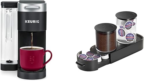 Keurig K-Supreme - Cafetera de cápsulas K-Cup de una sola porción, tecnología MultiStream, unidad de almacenamiento de cápsulas negras y K-Cup y