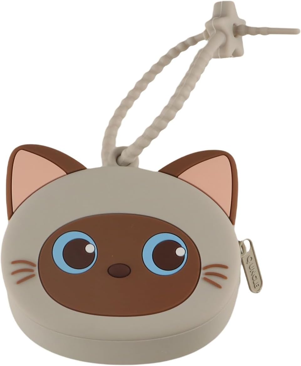 Cute Coin Bag, Kawaii KeyChain Wallet Cartoon Animal Silicone Coin Purse Data Cable Earphone Organizer Coin Pouch for Handbag Backpack Car Decoration