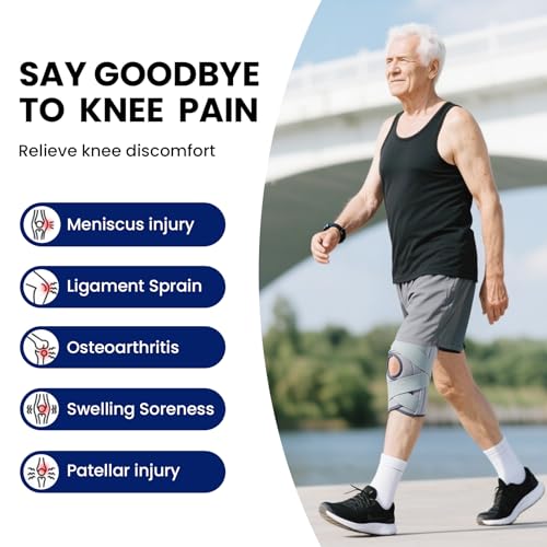Image of Galvaran Knee Brace for Men & Women - ACL, MCL, Meniscus Tear Support & Arthritis Pain Relief - Stabilizing Knee Braces Support with Side Stabilizers & Patella Gel Pad