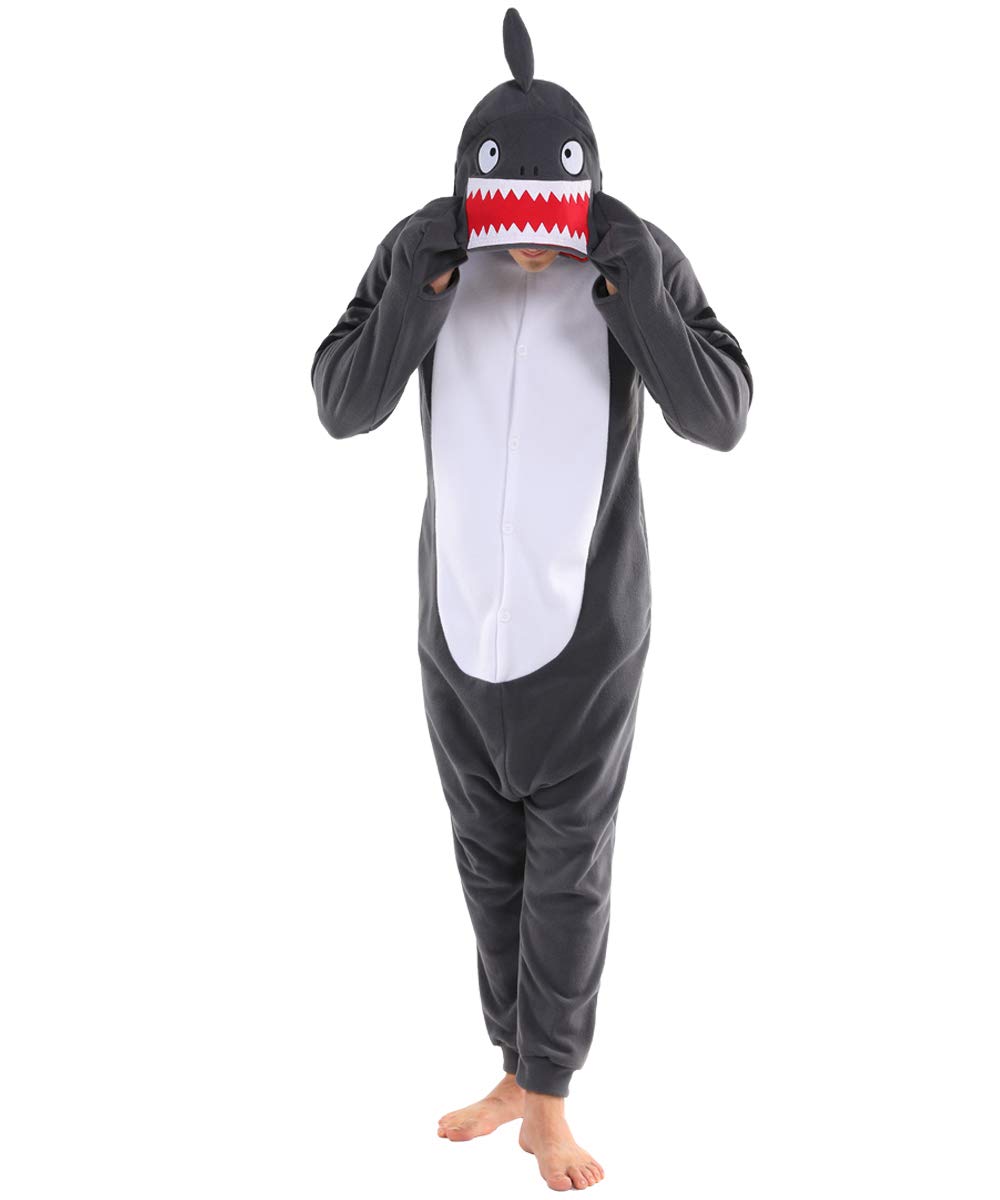 Dressfan - Pijama unisex con diseño de tiburón, color gris - Multi - S
