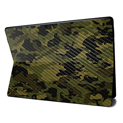Image of MightySkins Carbon Fiber Skin for Microsoft Surface Pro X - Green Camouflage | Textured Carbon Fiber Finish | Easy to Apply, Remove, and Change Styles | Made in The USA