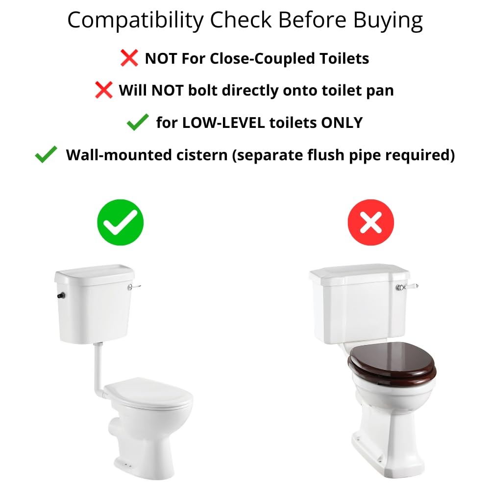LavaTap FlushDaddy - Cisterna compacta de doble descarga – Cisterna de inodoro delgada con válvula de descarga doble y válvula de llenado – 6L/3L descarga ajustable – Entrada inferior para inodoro de