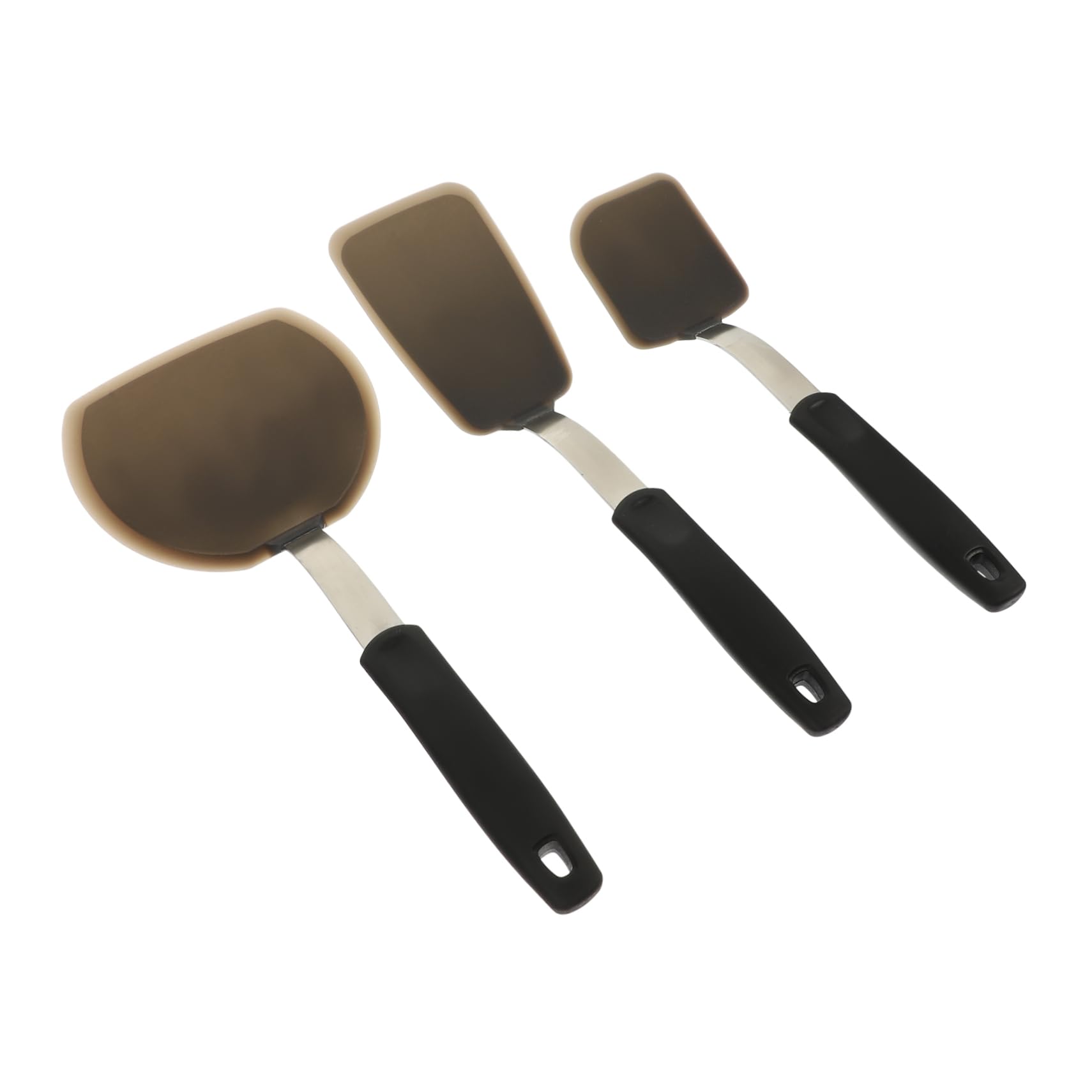 3piezas Espátula de Silicona para Wok y Cocina Antiadherente, Adecuado para Freír Carne y Hornear, Set Práctico para Hogar y Restaurant