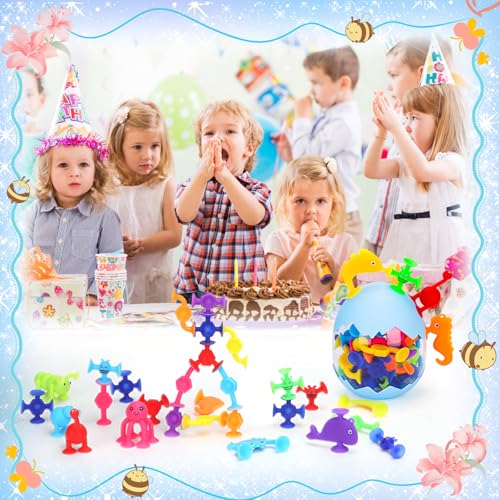 Badespielzeug ab 1 2 3 Jahre: 30 Pcs Badewannenspielzeug Saugnapf Spielzeug Kinder Sensorik Wanne Spielzeug Baby Saugnapf Spielzeug Beschäftigung Autofahrt Kinder 4 5 6 Jahre