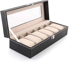 BLINE 6 Slot Watches Display Storage Box Case Holder Organizer with Transparent Window