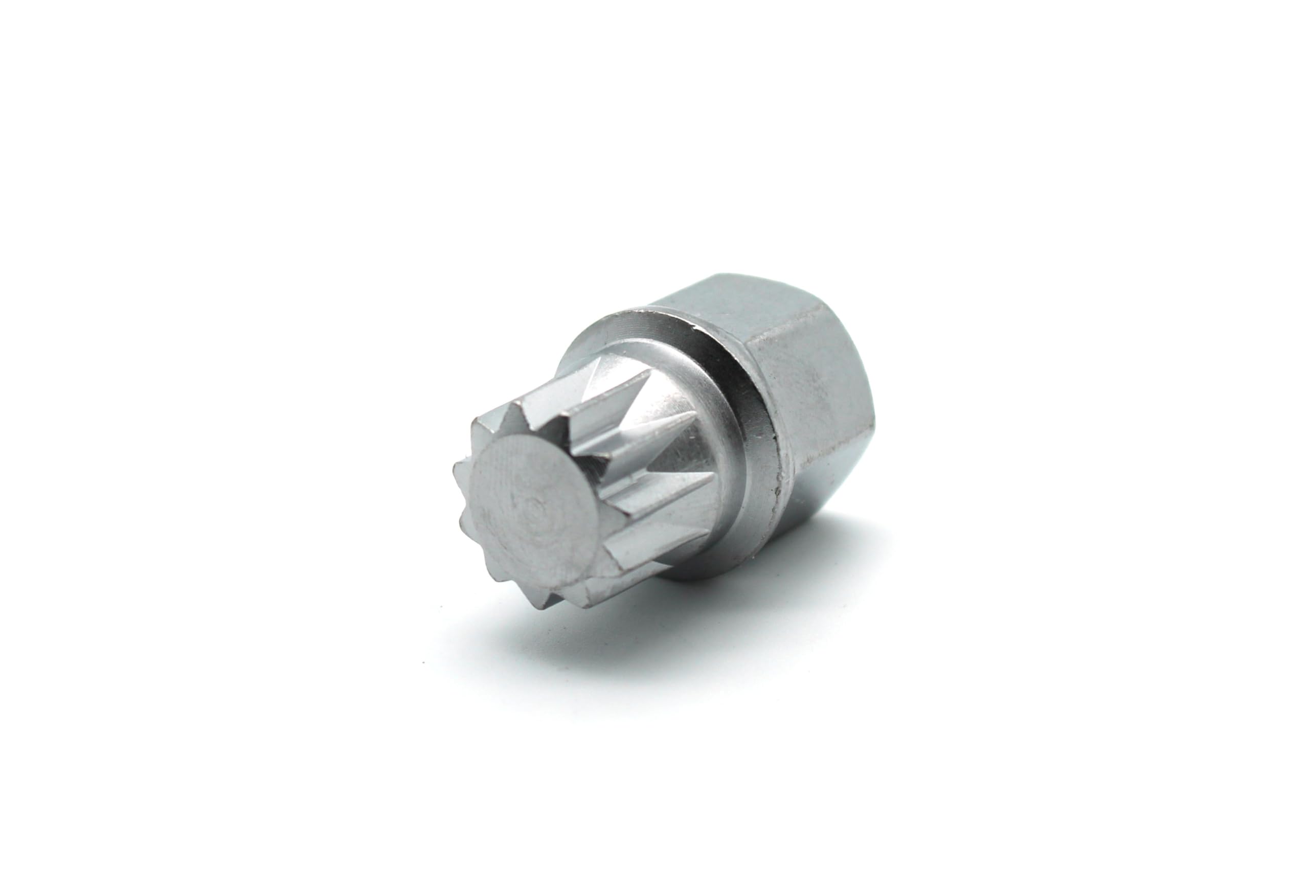 TEMO Abc1/11Pt Anti-Theft Wheel Lock Lug Nut Removal Socket Key for Vw Audi