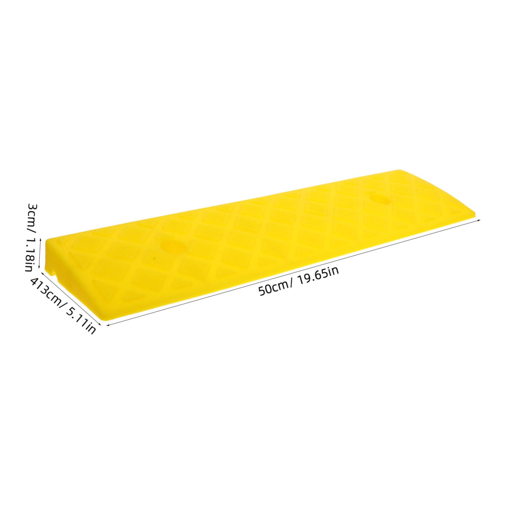 Beavorty Gradino in Plastica Gialla 2 Pezzi 50X13Cm Antiscivolo Resistente per Casa e Lavoro Adatta a Sedia a Ruota e Mobili con Ruote