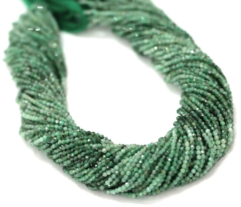 Perles vert émeraude naturelle pour fabrication de bijoux collier et bracelet