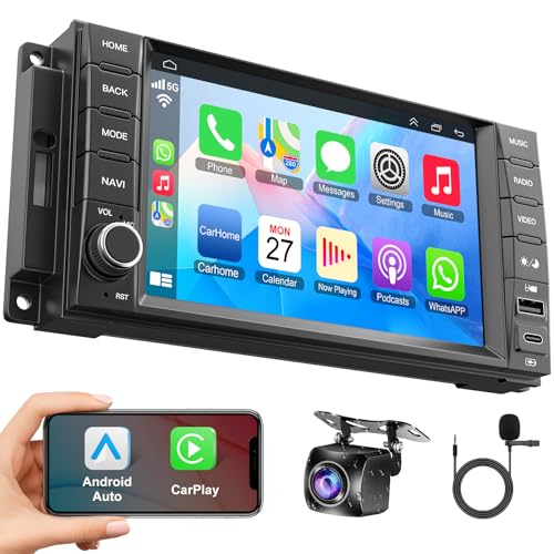 Car Radio Stereo for Dodge Ram Pickup 1500/2500(2009-2012) for Dodge Challenger&Avenger(2008-2014) Android 13.0 (4G RAM 64G ROM) Touch Screen with Wireless Carplay& Android Auto