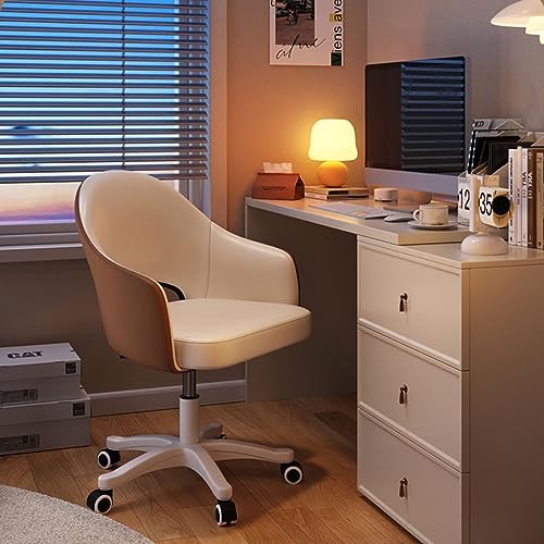 Chaise de bureau en cuir idéale pour le télétravail à la maison et la chambre LWX - 4