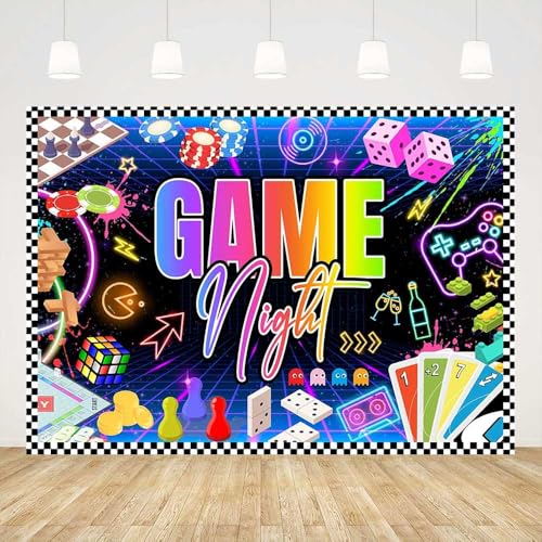Fondo fotográfico 7x5ft con neón multicolor Ticuenicoa miniatura 1