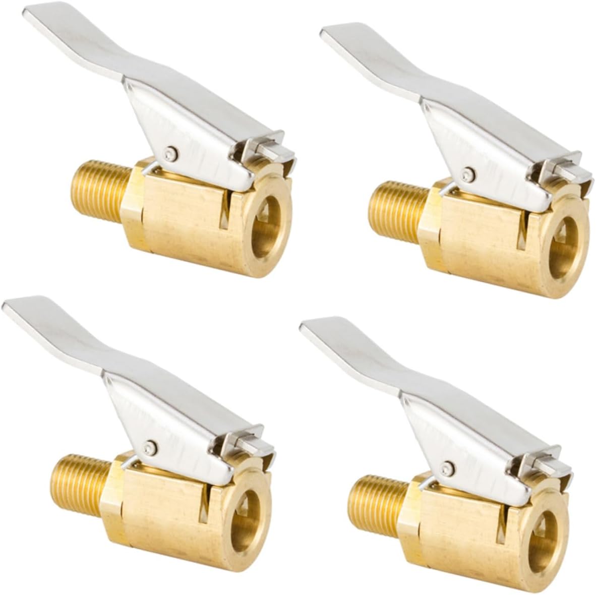 12pcs Brass Open End Air Chuck for Tire Valves Tire Inflator Clips Lightweight Design Compatible Hose Easy to Use for Car Accessories