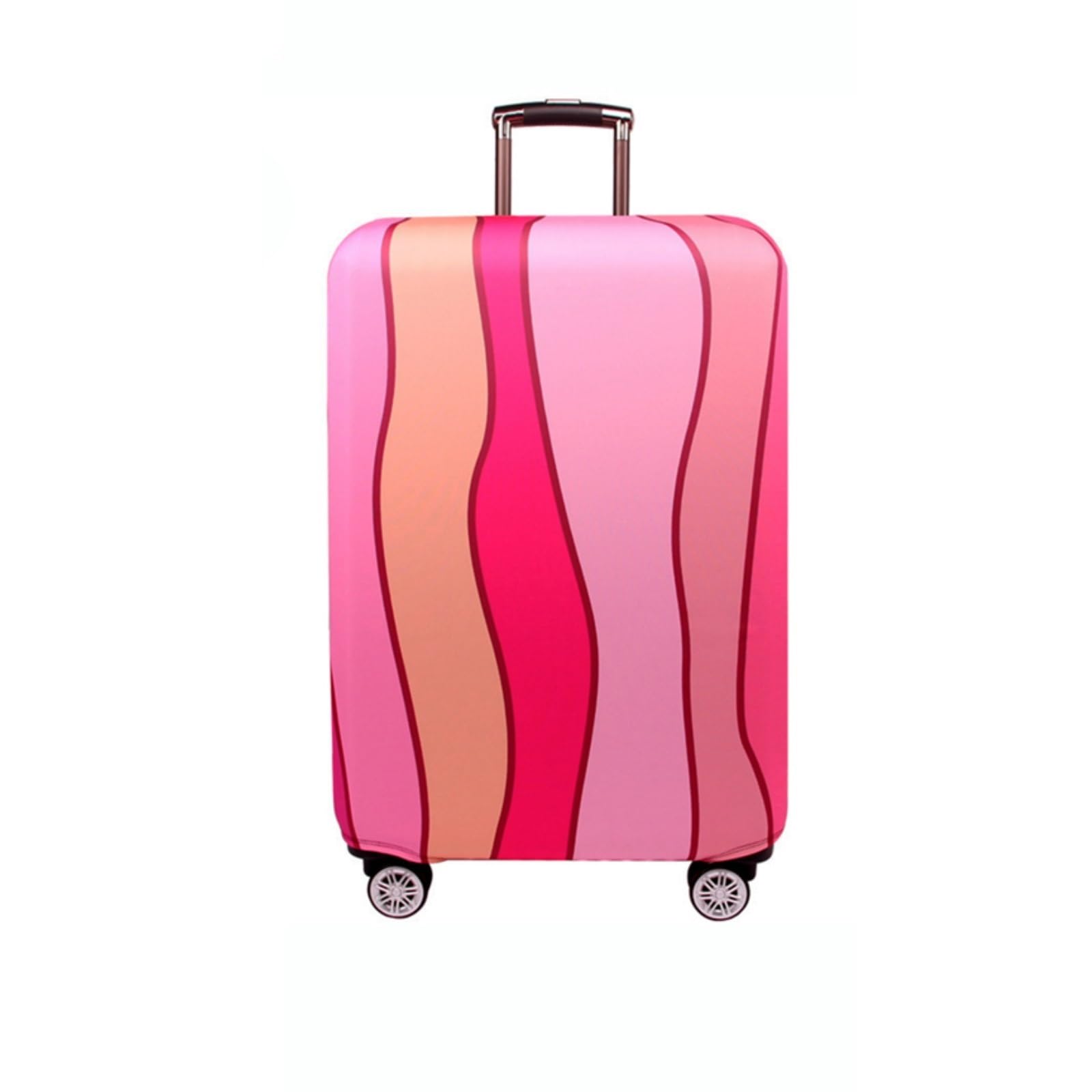 Custodia elastica resistente all'usura ispessita da 2 pezzi, custodia protettiva for bagagli, antipolvere viaggio, copertura Per Valigie(Pink,M)