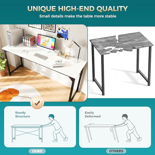 Image of DUMOS 63 Inch Small Computer Desk, Gaming Desks for Home Office Bedroom