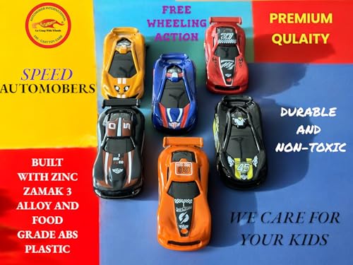 Image of Die Cast Metal Toy Cars, Pack of 5, Unbreakable Cars, Set of 5 Toy Vehicle for Kids, Multicolor