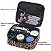 OXYTRA Travel Makeup Bag Leopard Print PU Leather Cosmetic Bag Organizer for Women- Portable Multifunction Toiletry Bags with Adjustable Dividers (Leopard Print)