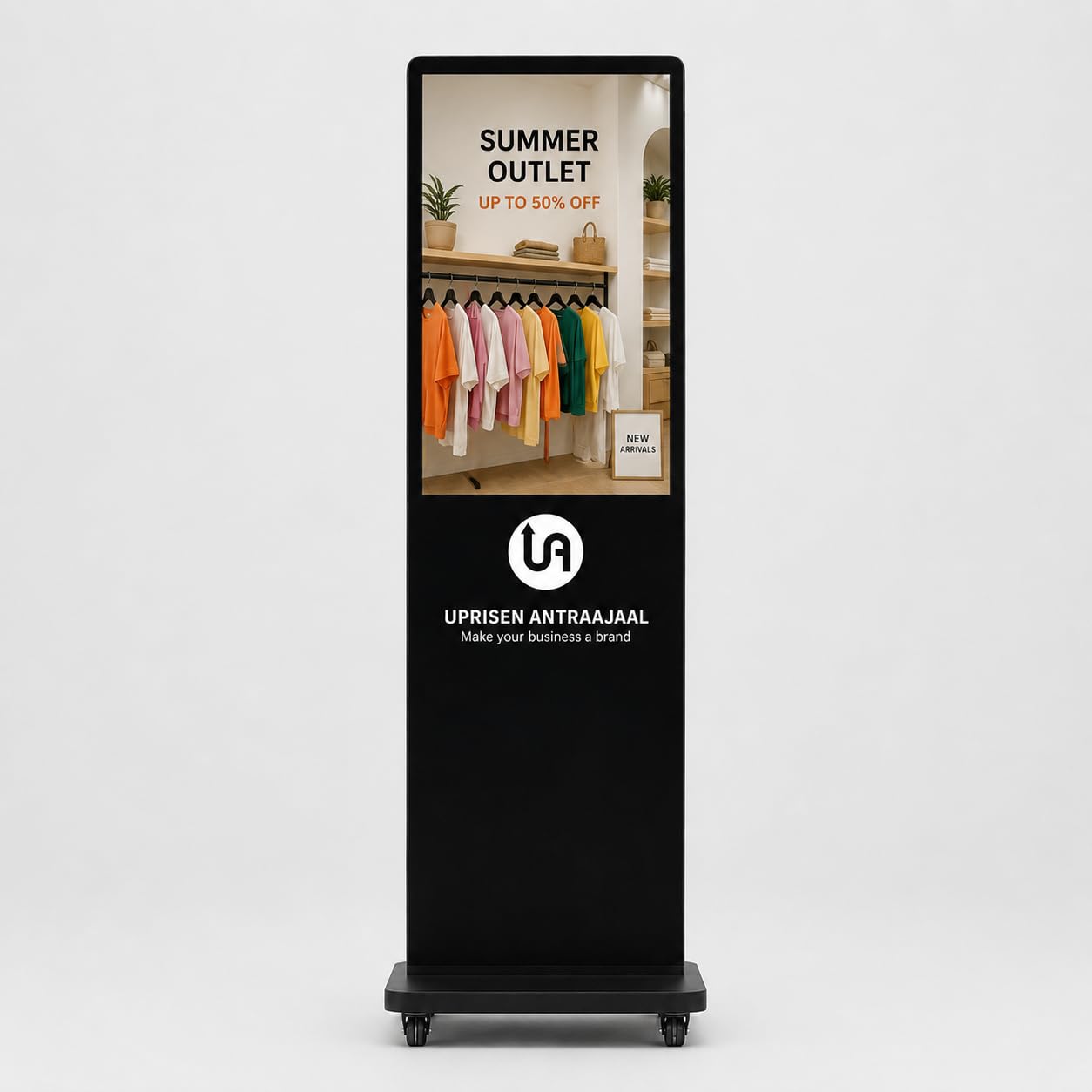 24 Inch I Shape Digital Standee | 2GB RAM 16GB Storage | Full HD Android Digital Standee | CMS Software Access | USB Plug & Play | Metal Body | Black-image-37