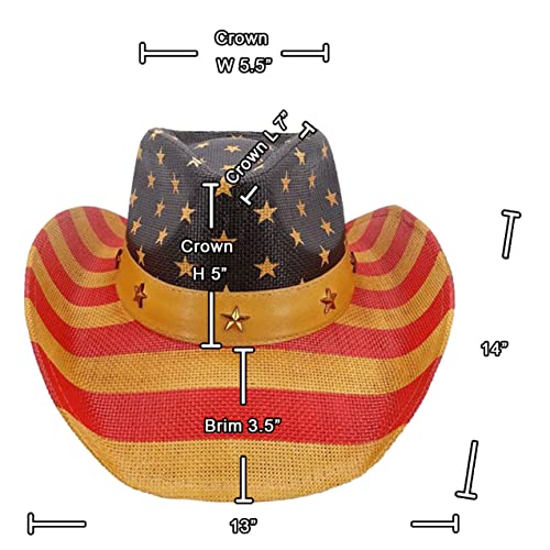 Image of SILVERFEVER Straw Cowboy Hat Cowgirl Hats Men Women Sun Hat Sombreros Vagueros Classic Western Accents Sombreros