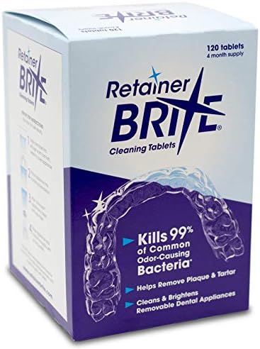 Retainer Brite Tablets for Cleaner Retainers and Dental Appliances - 120 Count