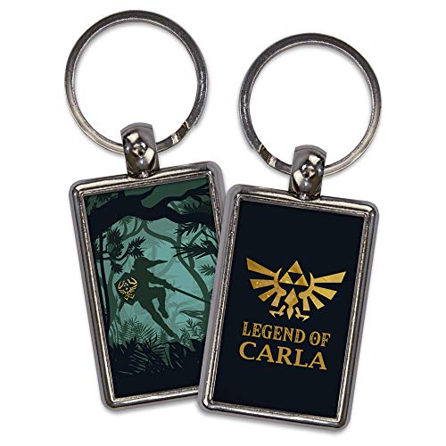 Porte-clés Zelda. Cadeau original pour les geeks. Porte-clés personnalisé. Image sur les deux côtés. Forme rectangulaire. Différents modèles...