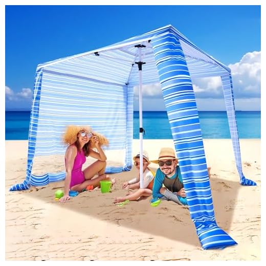 Best beach umbrella instructions Portable Beach Cabana with UPF 50+