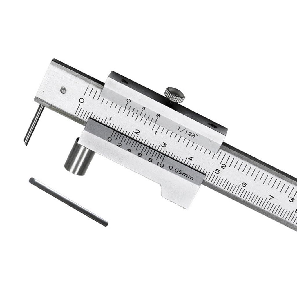 Calibre Vernier,Calibres Vernier, Calibrador Vernier de Marcado con trazador de carburo Herramienta de Calibre Vernier de Marcado Paralelo de Acero Inoxidable